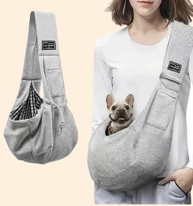 Small & Medium Pet Dog Carrier Sling Cat Bag- Reversible Puppy Carrier Purse with Storage Pocket, Hand-Free Dog Sling Carrier for Carry Small Dogs and Cats, Travel Safety Harness, Dog and Cat Harness Latest for Daily Pet Travel
