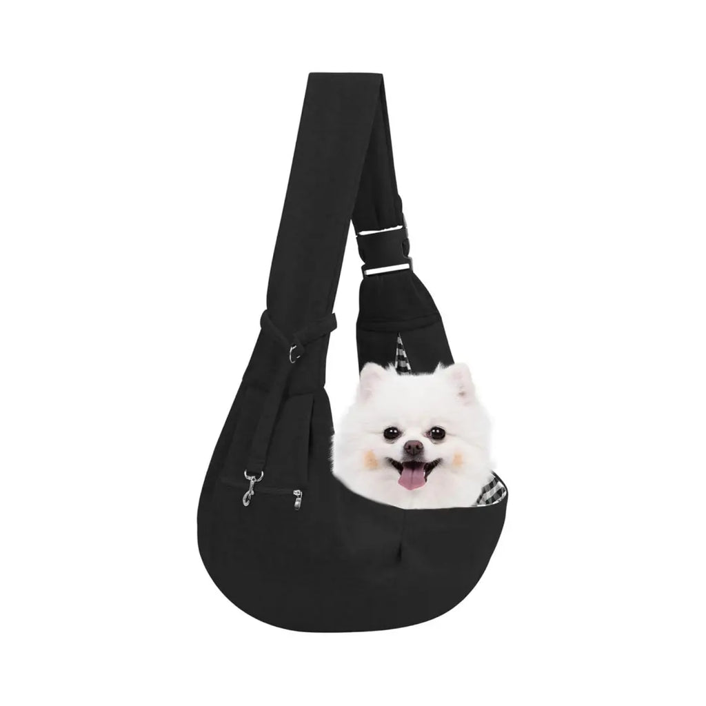 Small & Medium Pet Dog Carrier Sling Cat Bag- Reversible Puppy Carrier Purse with Storage Pocket, Hand-Free Dog Sling Carrier for Carry Small Dogs and Cats, Travel Safety Harness, Dog and Cat Harness Latest for Daily Pet Travel