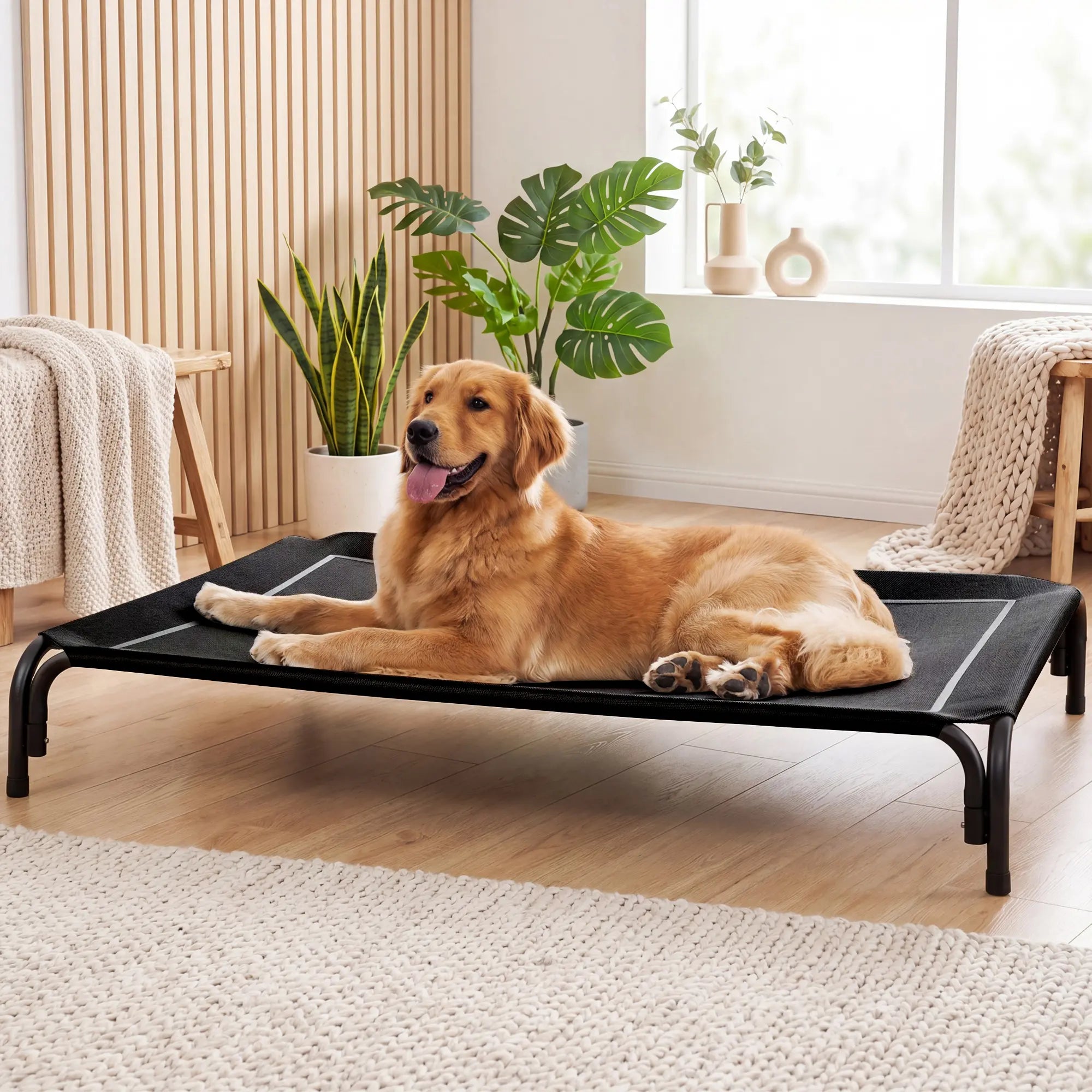 【Tiktokshopsummersale】 Cozila Elevated Dog Bed for Large Dogs, Cooling Pet Cot with Breathable Mesh & Durable Frame, Easy to Clean Raised Pet Mats for Indoor & Outdoor Home Summervibes Petlovers Outdoorfun