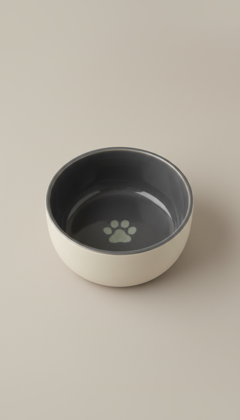 Ceramic Dog Bowl With Weighted Base