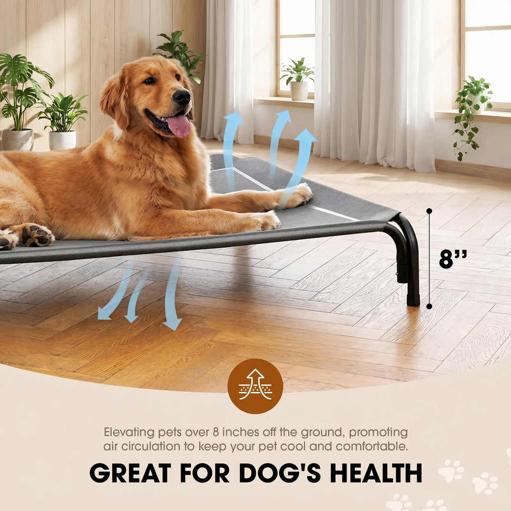 【Tiktokshopsummersale】 Cozila Elevated Dog Bed for Large Dogs, Cooling Pet Cot with Breathable Mesh & Durable Frame, Easy to Clean Raised Pet Mats for Indoor & Outdoor Home Summervibes Petlovers Outdoorfun