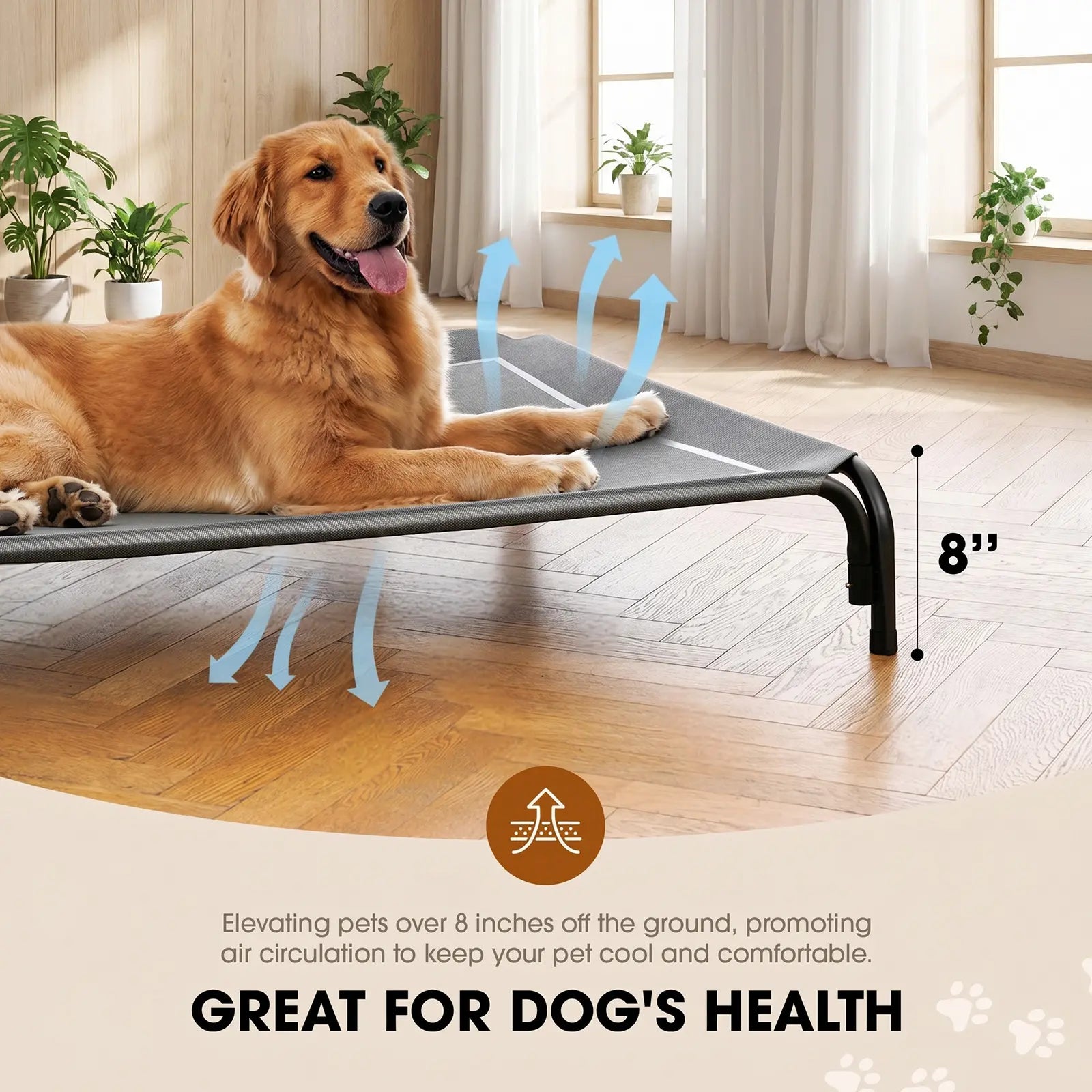 【Tiktokshopsummersale】 Cozila Elevated Dog Bed for Large Dogs, Cooling Pet Cot with Breathable Mesh & Durable Frame, Easy to Clean Raised Pet Mats for Indoor & Outdoor Home Summervibes Petlovers Outdoorfun