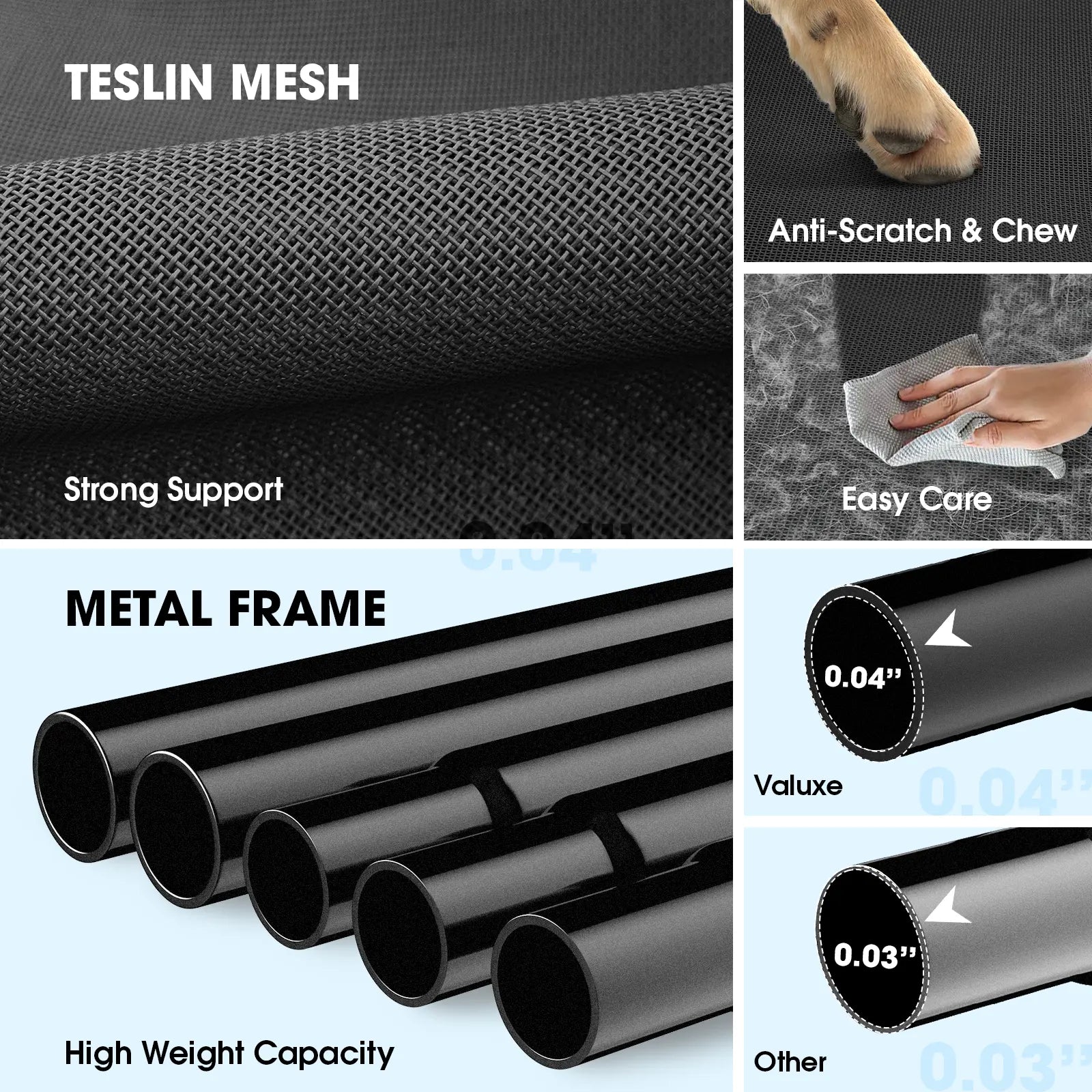 【Tiktokshopsummersale】 Cozila Elevated Dog Bed for Large Dogs, Cooling Pet Cot with Breathable Mesh & Durable Frame, Easy to Clean Raised Pet Mats for Indoor & Outdoor Home Summervibes Petlovers Outdoorfun