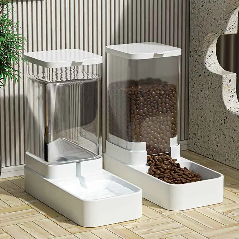 Large Capacity Automatic Pet Feeder - Pet Food Feeder & Water Dispenser