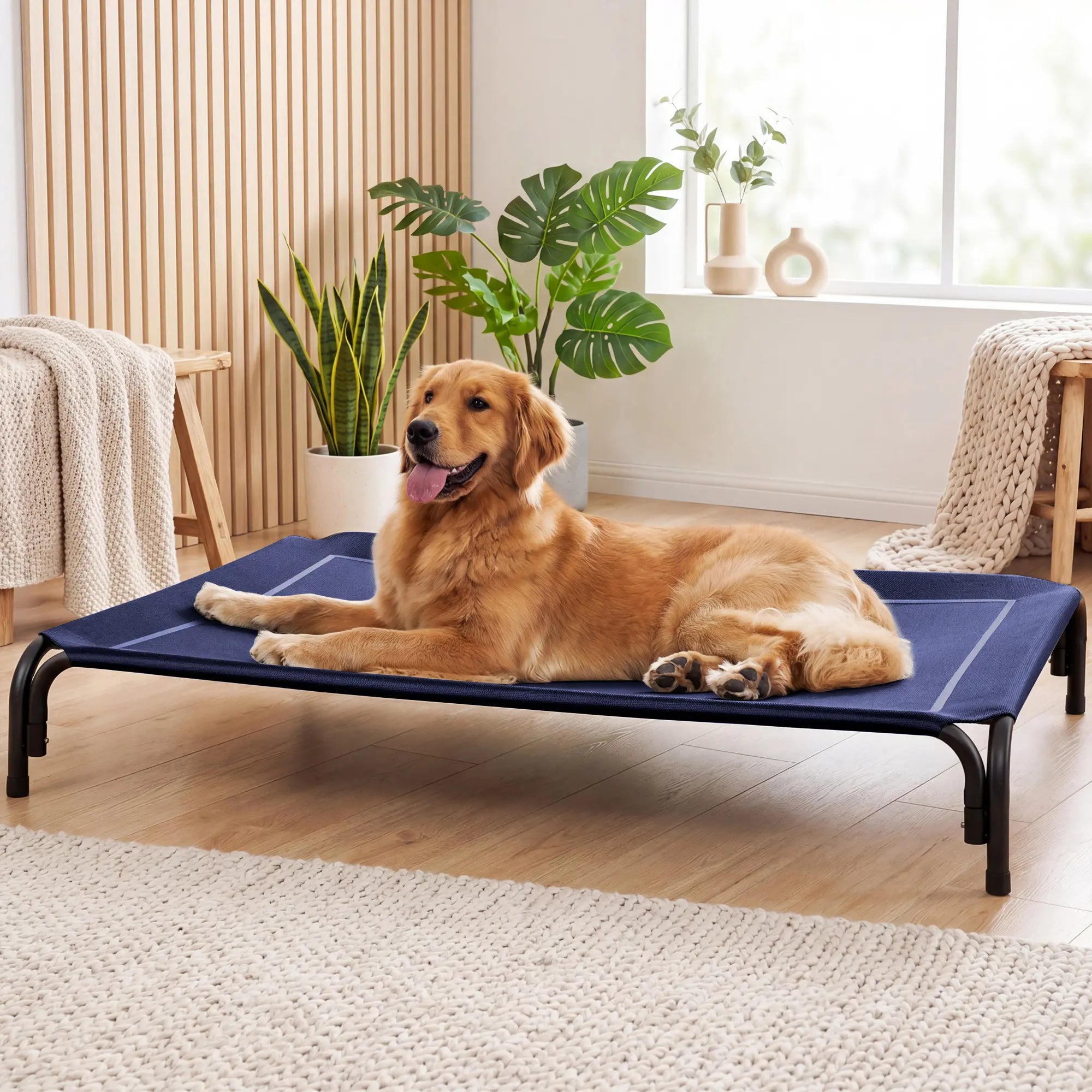 【Tiktokshopsummersale】 Cozila Elevated Dog Bed for Large Dogs, Cooling Pet Cot with Breathable Mesh & Durable Frame, Easy to Clean Raised Pet Mats for Indoor & Outdoor Home Summervibes Petlovers Outdoorfun