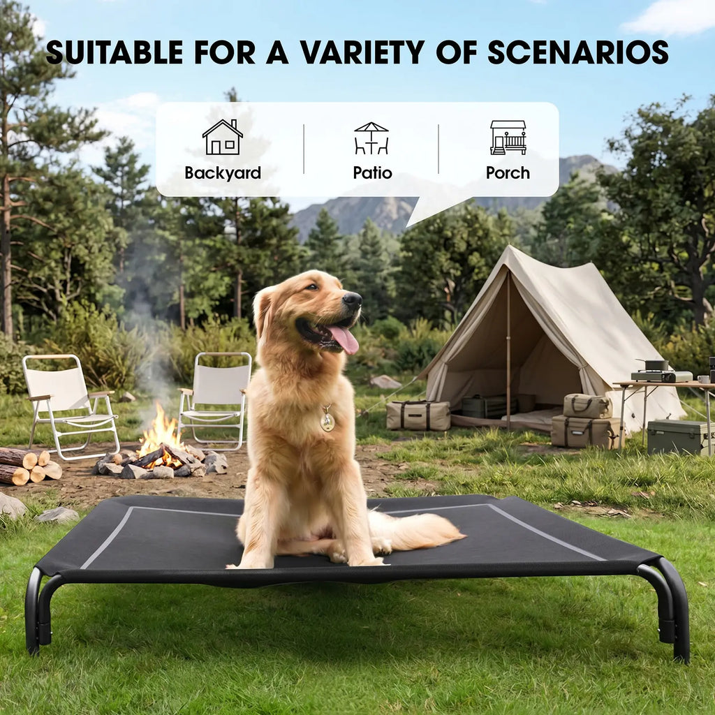 【Tiktokshopsummersale】 Cozila Elevated Dog Bed for Large Dogs, Cooling Pet Cot with Breathable Mesh & Durable Frame, Easy to Clean Raised Pet Mats for Indoor & Outdoor Home Summervibes Petlovers Outdoorfun